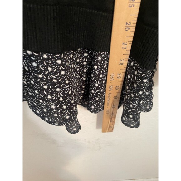 LOFT Womens Plus Black Tunic Sweater Layered Hem Size 16/18 Knit Work Office - Picture 5 of 8